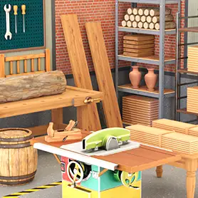 Play Isometric Carpentry Workshop